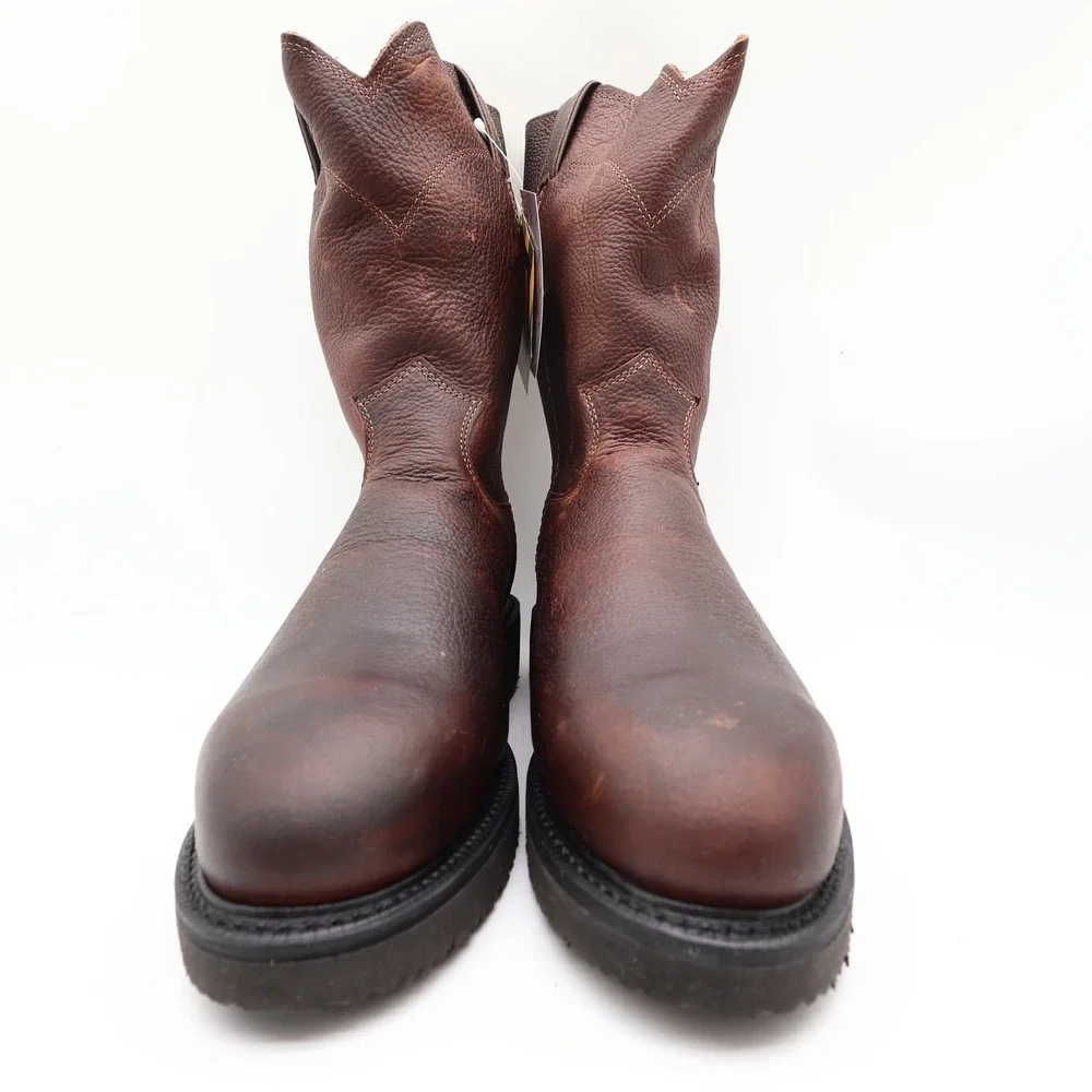 Justin Modern Steel Toe Work Boots Mens 7.5 EEE Brown Leather New In Box 4765